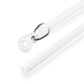 Amazing Drapery Hardware Clear Acrylic Drapery Wand with Plastic Adapter, 12-Inches, 1 Pack - Invisible & Sturdy Curtain Pull Rod, UV-Resistant