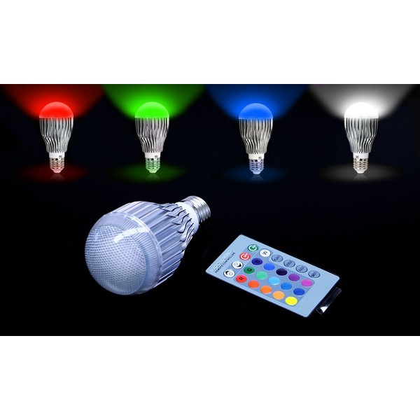 GPCT LED 9W Color Changing Bulb with 64 Levels of Brightness/Color Combinations and 5 Lighting Modes - 1 Pack