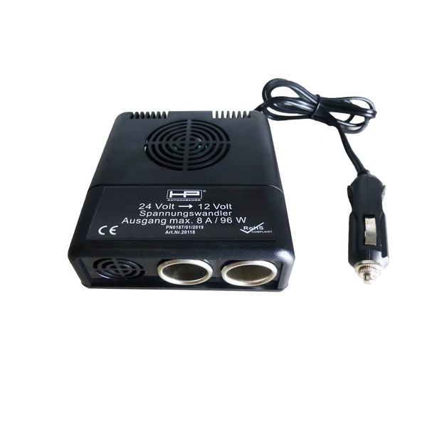 HP Autozubehör 20118 24/12V 8A High Efficiency Vehicle Powered Pure