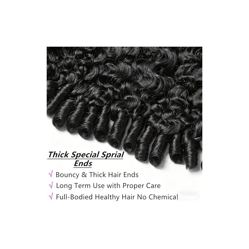 WBTH Extensiones de cabello humano rizado birmano de 22 pulgadas,