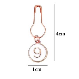 10 Pieces Number of Rows Markers, Numeric Stitch Markers, Knitting Stitchers, Low Counter for Crocheting, Needle Gauge, Professional Knitting Tools, Crochet Rings, White Knitting Point, Markings