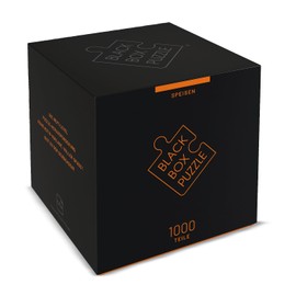 Misu Black Box Puzzle 1000 Pieces, Blackbox Puzzle with Surprise Motif without Template, Impossible Puzzle Heavy for Adults and Children from 14 Years, Puzzle Box Food 2022 Edition
