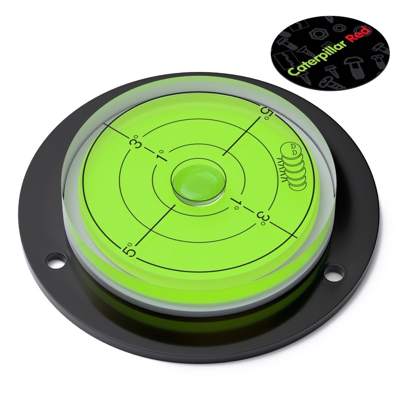 Flanged Circular Angle Large Spirit Bubble Level (Green Liquid) 80mm