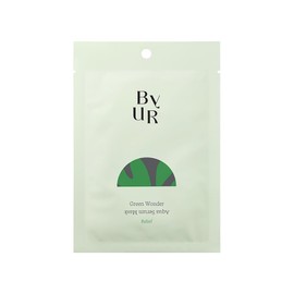 ByUR Baiyou Face Pack Sheet Mask, Individually Wrapped Moisturizing, Pores, Aquaserum Mask, 1 Piece (Soothing Green V1)