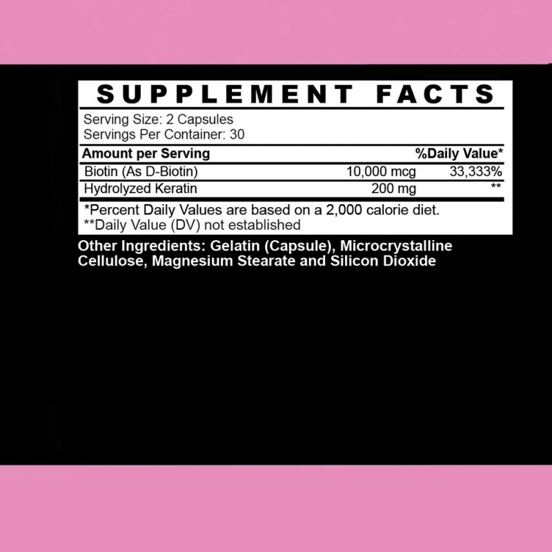 Angry Supplements Hair Envy Biotina 10000 Mcg Y Queratina