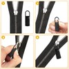 8PCS Zipper Pull Set, Black Zipper Pull Replacement for Backpacks,