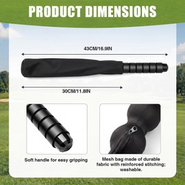 VercanMonth Tennis Serve Trainer Rebound Aid Moving Ball Tool Improves Rhythm Smooth Swing Training Sock Shaped Correct Posture Suitable for Beginners Professional Players Portable Equipment (Black)
