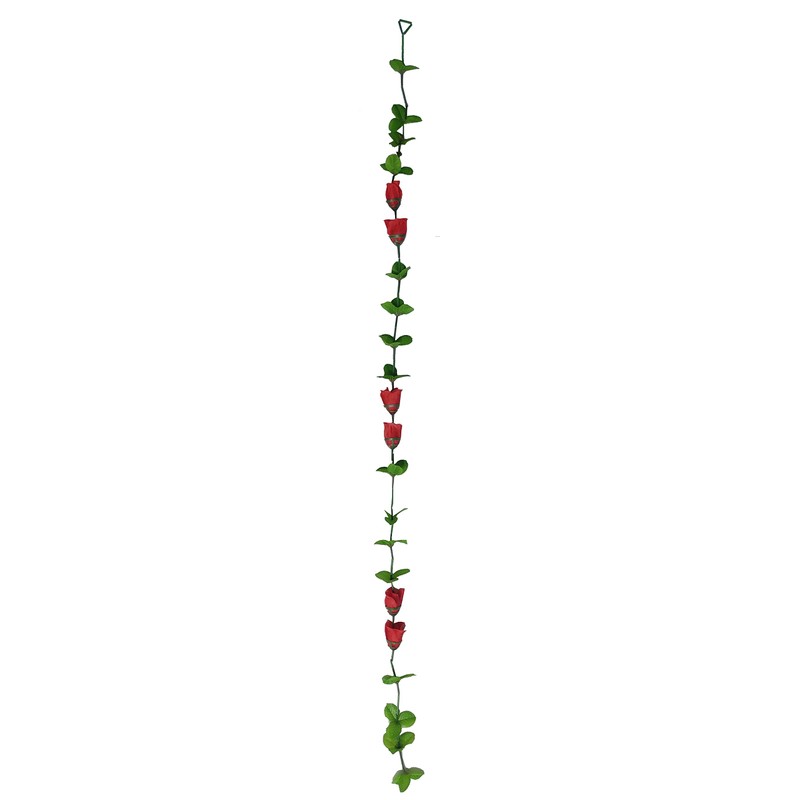 Purpledip 2 Pcs Rose Branch Artificial Flower Garland Replica Wall