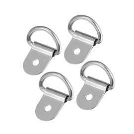 HEROFFIX 4pcs D Ring Tie Down Anchor 3mm Diameter D Rings Anchor Lashing Ring for Trailer Truck Boat RV ATV SUV Vehicle Cars Silver Tone Replace Parts