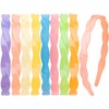 KIUEZIR 8pcs Plastic Braided Headbands with Teeth - Criss Cross
