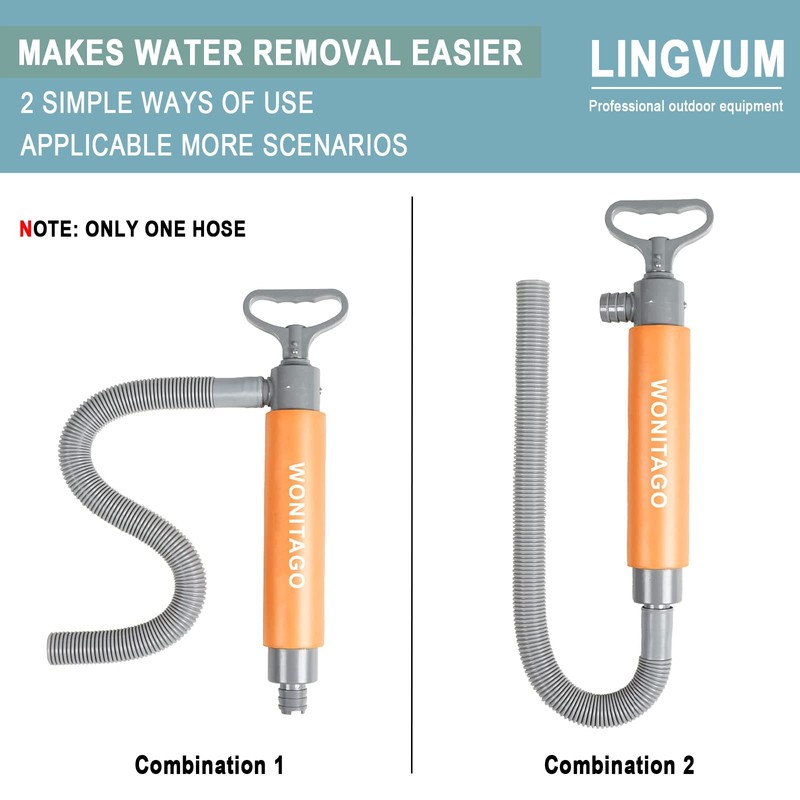 LINGVUM Bilge Pump for Kayak Canoe and Boat - 17
