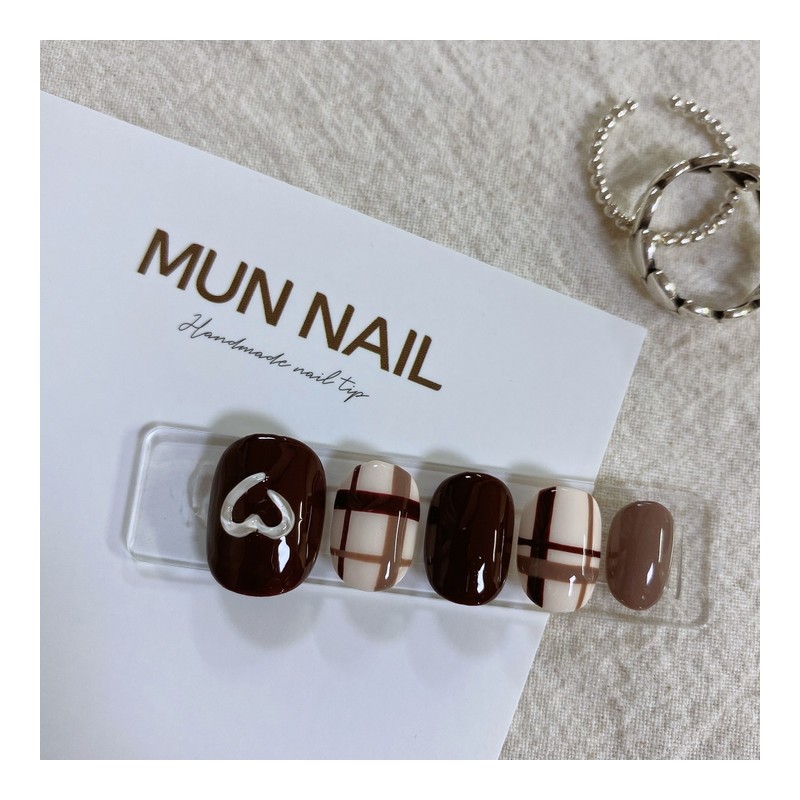 MunNail Thick Heart Nail Tip - Short Oval / MunNail