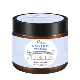 FeeMeFee Magnesium Lotion for Sleep, Natural Magnesium Cream, Magnesium Butter with Coconut Oil, Shea Butter, Vitamin E, Unscented, 2 oz