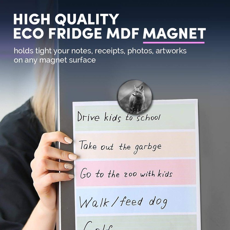 1 x Round MDF Magnet - Cute Ginger Fox Autumn