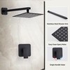 LCEVCGK Shower Faucet Set Matte Black Bathroom Rainfall Shower System