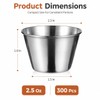 NIMBLOOM 300 Pack Stainless Steel Sauce Cups, 2.5 oz Stackable