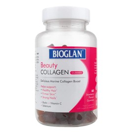 Bioglan Bioglan Collagen Gummies | 1000mg | Hydrolysed Marine Collagen | Biotin | Selenium & Vitamin C | Strawberry Flavoured | 60 Gummies