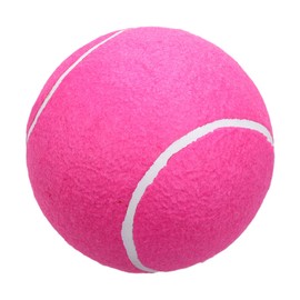 Generic 1Pc Large Inflatable Flannel Tennis Ball for Rubber Tennis Ball Durable Outdoor Sports Pink