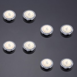Faucet Index Buttons Compatible with Delta/LDR/Delex/Peerless Double Shower Knobs 4 Pairs, Clear Acrylic Universal Hot and Cold Bathroom Sink Knobs Handles Buttons