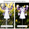 2 Pack LED Solar Angel Lights Solar Powered White Light
