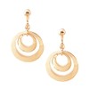 2 Row 月輪 Earrings Gold (m2395e – G)