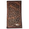 Original Nocona Dark Ostrich Print Long Wallet