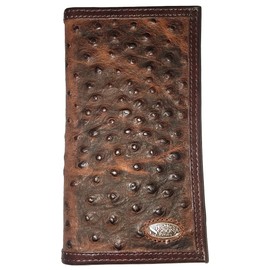 Original Nocona Dark Ostrich Print Long Wallet