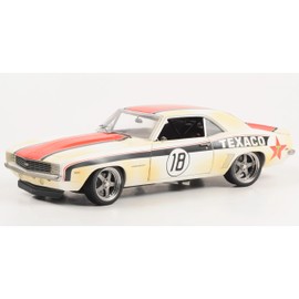 1969 Chevy Camaro RS #18 White with Red and Black Stripes (Raced Version) Pro Touring Limited Edition to 498 Pieces Worldwide 1/18 Diecast Model Car by GMP 18986