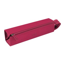 RHODIA 319022C - Pencil case Rhodiarama Raspberry - 23x5x5 cm - Flat opening for use as a pencil case - Faux leather - Storage for pens, pencils, markers, small supplies