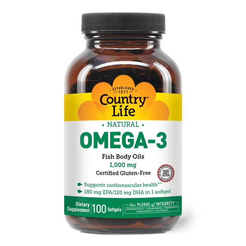 Country Life Aceite de pescado omega-3 - 1000 mg -