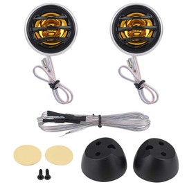 Qiilu 2pcs 12V 150W Super Tweeter Car 2 Inch Super Power Dome Audio Stereo Speaker Tweeter 4 Ohm Speaker Horn