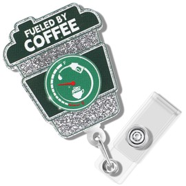 Badge Reels Retractable ID Clips Funny Acrylic Badge Holder with Alligator Clip Nursing Badge Reel for Doctor Student Teacher Nurses