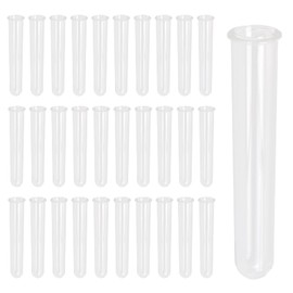 SINJEUN 30 PCS Plant Propagation Tubes, 20 ml Clear Plastic Test Tubes for Plants Flowers Home Office Decorations (4.7 inches Height)