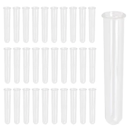 SINJEUN 30 PCS Plant Propagation Tubes, 20 ml Clear Plastic Test Tubes for Plants Flowers Home Office Decorations (4.7 inches Height)