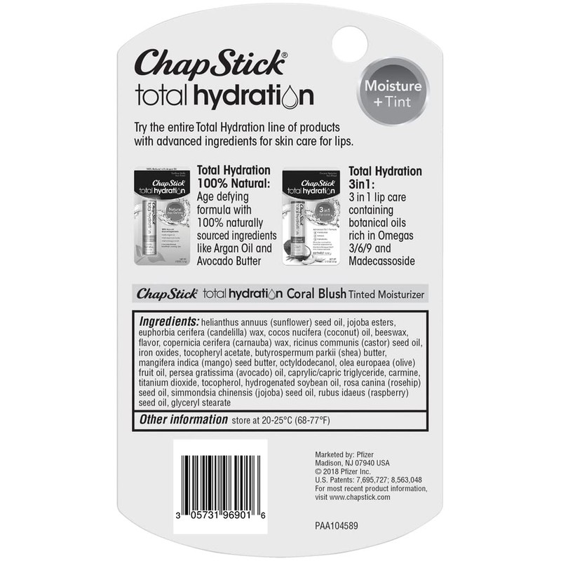 ChapStick Total Hydration Moisture + Tint Coral Blush Tinted Lip
