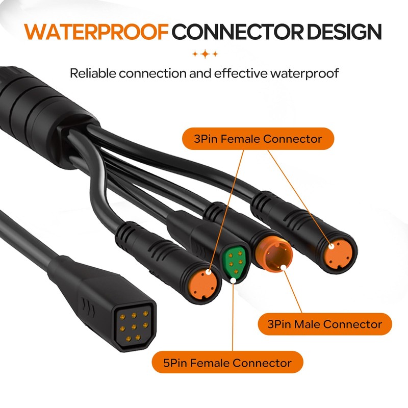 1T4 Proofwater Cable for Bafang CAN Protocol BBS01B 02B HD