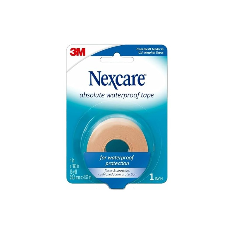 Nexcare Absolute Waterproof Tape 1 Inch X 5 Yards, 1Ea