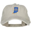 e4Hats.com Indiana State Flag Map Embroidered Washed Cap - Stone