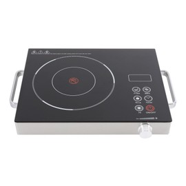 DYNAMI 1300W Electric Cooktop with LED Display and Timer,Electric Ceramic Stove Top,Countertop Electric Stove w/Steplessly Adjustable Power,Overheat Protection,Waterproof and Oil-resistant,with Plug