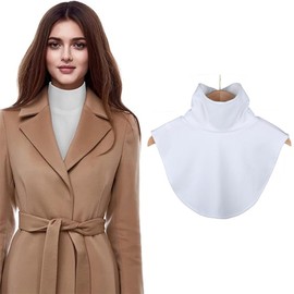 Women's Fake Collar,2 Pieces Fake Collar Women Half Shirt Blouse Top Faux Collar Women Detachable Fake Collar thickened White Black