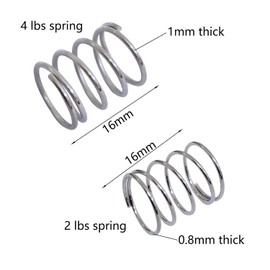8pcs 2lb 4lb Stainless Steel Springs for Sanwa JLF Joysticks Springs Compatible for Games Box Sticks (4pcs 4lb + 4pcs 2lb springs)