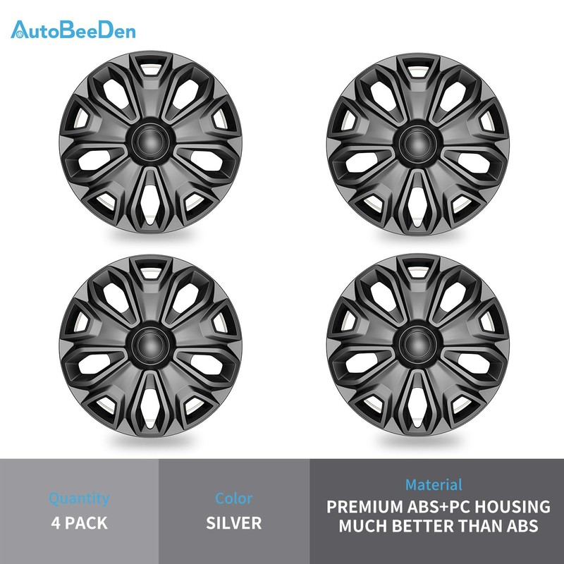 AutoBeeDen 4-Pack Hubcaps Wheel Covers Compatible with Ford Transit 150/250