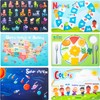 Hapinest 6 Pack Reusable Non Slip Educational Placemats for Kids