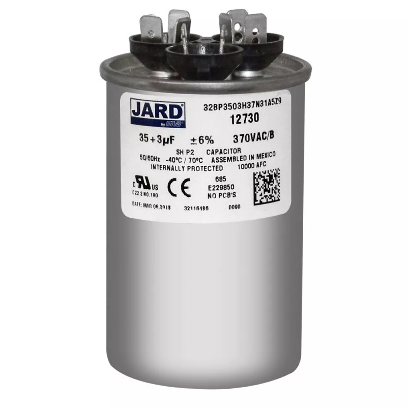 JARD 35 + 3 uf MFD 370 VAC Round Dual
