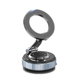 TONEOF Magnetische Handyhalterung für Autos, 360° Drehbarer Handyhalter für MagSafe, Starker Magnet, Faltbare Autohalterung mit Vakuum Saugnapf, Mini KFZ mit Magnetring für alle Smartphones