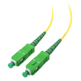 Cable Matters 10Gbps OFNP Plenum Fiber Optic Internet Cable - 82ft / 25m, SC APC to SC APC OS2 Single Mode Simplex Optic Cord, Compatible with Verizon Fios and AT&T Fiber ONT Replacement Cable