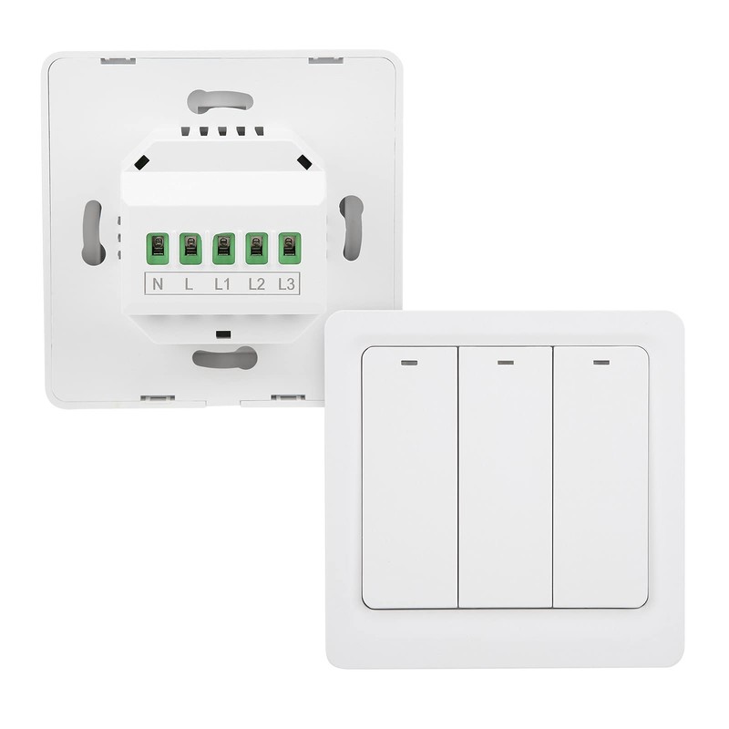 Wall Panel Smart Light Switch, 3 Gang ABS 600W Fire