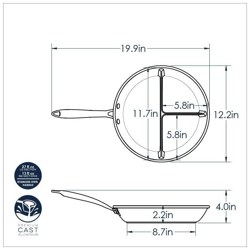 Nordic Ware 3 in 1 Divided Skillet