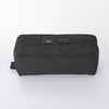 Muji NDE16A1S Polyester Gadget Pouch, Black, Approx. Width 7.9 x
