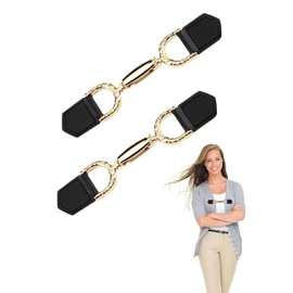 BPTRKOM 2 Pairs of Faux Leather Buttons Knitwear Trench Coat Buttons Metal Hooks Coat Jacket Clothing Sewing for Poncho Cape Cardigan Wrap Scarf Accessories Black (Black)